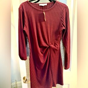 NWT Loft burgundy dress size small